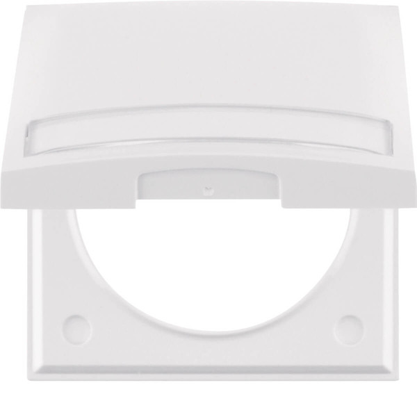 Berker 919882502 Rahmen mit Klappdeckel und Beschriftungsfeld. Integro Flow. polarweiß gl.