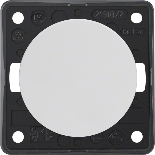 Berker 936522509 Ausschalter 2-polig mit Aufdruck 0. Integro - Design Flow/Pure. polarweiß gl.