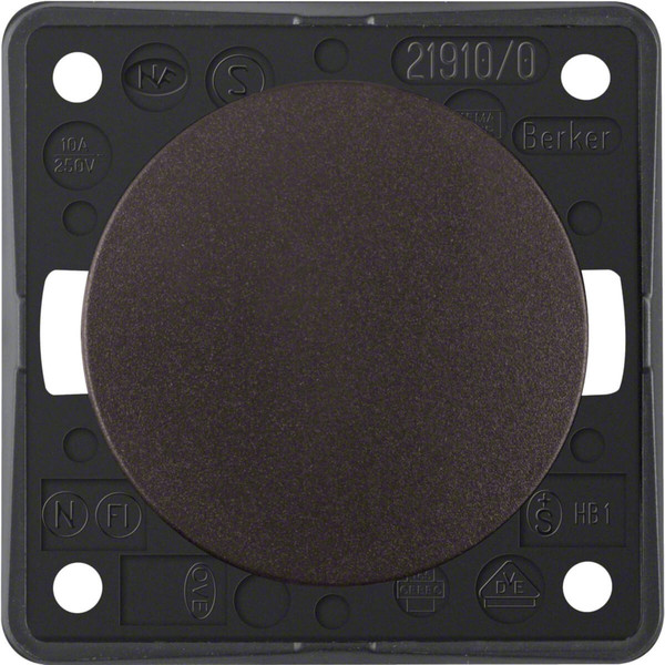 Berker 936712501 Taster. Schließer. Schraubklemmen. Integro - Design Flow/Pure. braun matt