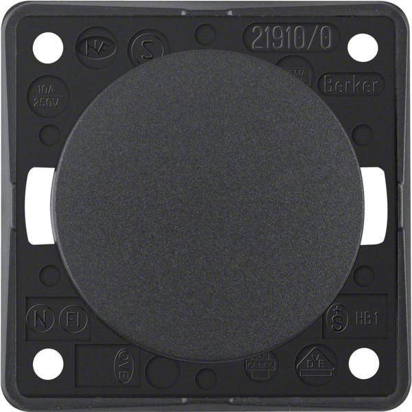 Berker 936712505 Taster. Schließer. Schraubklemmen. Integro - Design Flow/Pure. anthrazit matt
