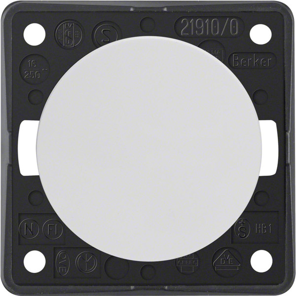 Berker 936712509 Taster. Schließer. Schraubklemmen. Integro - Design Flow/Pure. polarweiß gl.