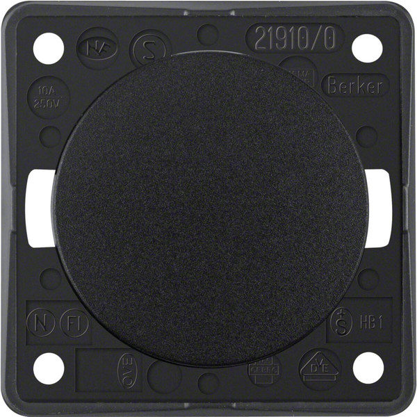 Berker 936712510 Taster. Schließer. Schraubklemmen. Integro - Design Flow/Pure. schwarz glänzend