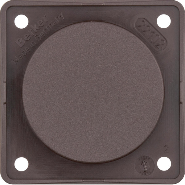 Berker 945162501 Blindverschluss. Integro Modul-Einsätze. braun matt
