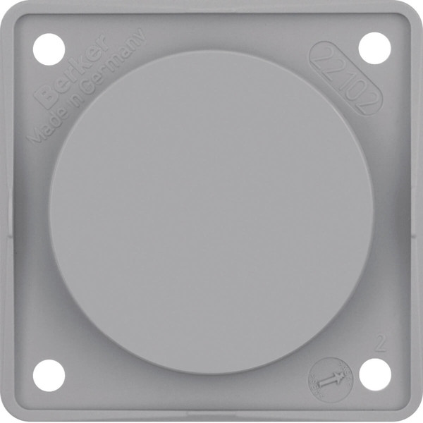 Berker 945162507 Blindverschluss. Integro Modul-Einsätze. grau glänzend