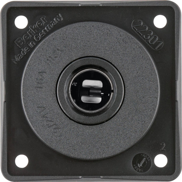 Berker 9451705 Steckdose 12 V. Integro Modul-Einsätze. schwarz matt