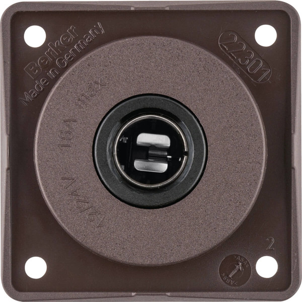 Berker 945172501 Steckdose 12 V. Integro Modul-Einsätze. braun matt