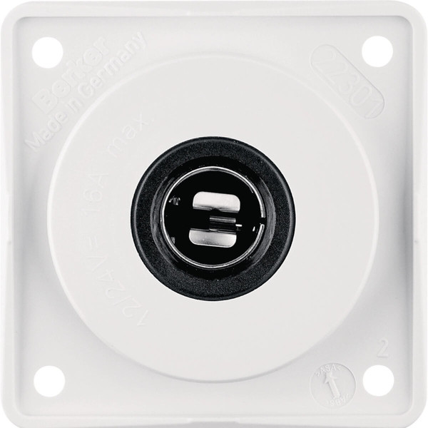 Berker 945172509 Steckdose 12 V. Integro Modul-Einsätze. polarweiß glänzend