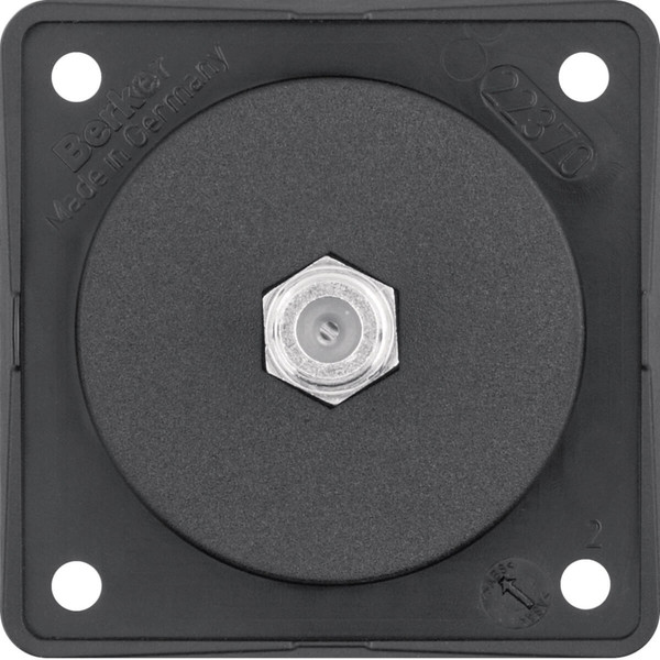 Berker 9451905 Antennen-Verbinderdose SAT. Integro Modul-Einsätze. schwarz matt