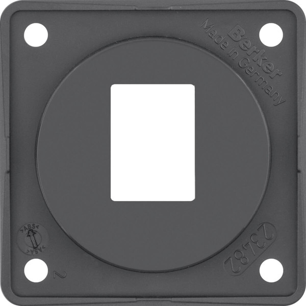 Berker 945572505 Tragplatte 1fach für AMP Modular Jacks. Integro Modul-Einsätze. anthrazit gl.