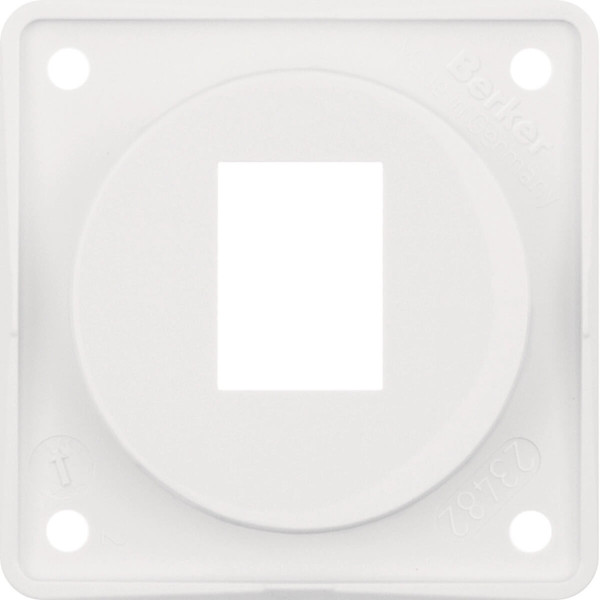 Berker 945572509 Tragplatte 1fach für AMP Modular Jacks. Integro Modul-Einsätze. polarw. gl.