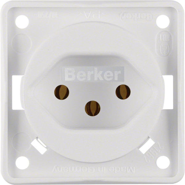 Berker 962492502 Steckdose m. Schutzkontakt SCHWEIZ Typ 13. S.-kl.. Integro Modul-Einsätze. pw m.