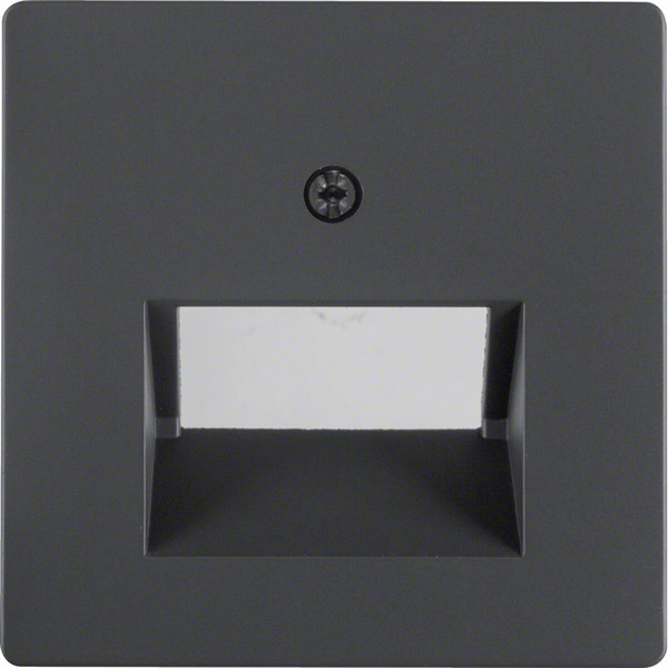 Berker MAN0206623 Zentralstück für UAE Steckdose 2fach Q.1/Q.3 tiefschwarz matt. lackiert