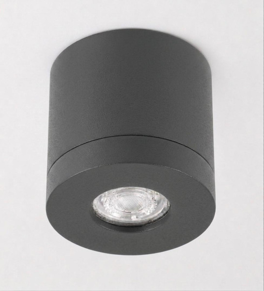 Bioledex PIKKO Deckenleuchte GU10 Aufbau 100mm Deckenspot Grau /Grau Anschrauben oder Kleben