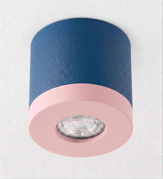 Bioledex PIKKO Deckenleuchte GU10 Aufbau 100mm Deckenspot Marine Blau /Pink Anschrauben oder Kleben