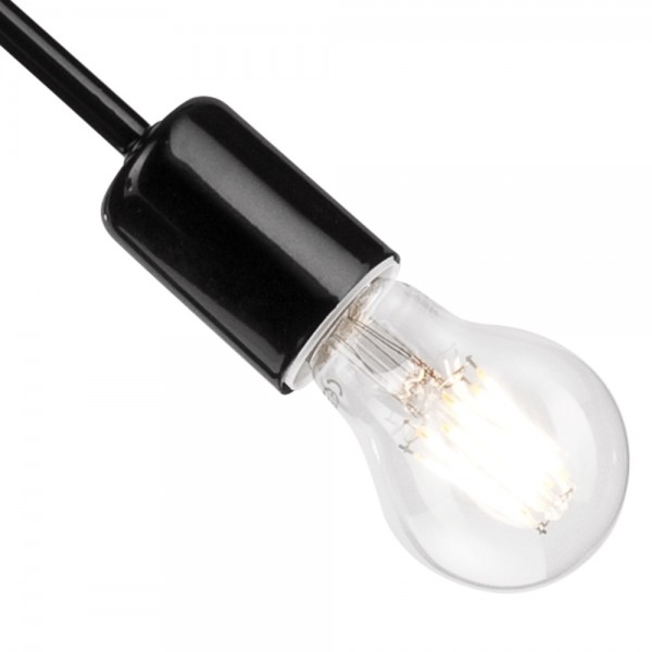 Bioledex Vintage Pendelleuchte 6x E27 schwarz Metall