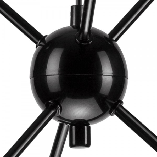 Bioledex Vintage Pendelleuchte 6x E27 schwarz Metall