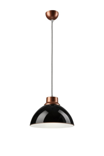 Bioledex Pendelleuchte Glaslampe 30cm E27 schwarz Metall, Glas