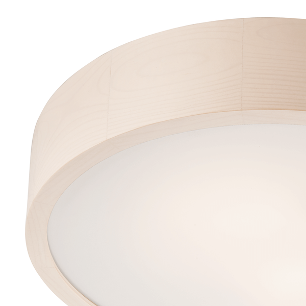 Bioledex Deckenleuchte Holzlampe 37cm 2x E27 weiß Holz, Glas