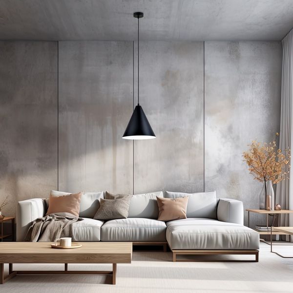 Bioledex Helgor Pendelleuchte E27 schwarz/weiß 23,5x100x24cm Made in Europe