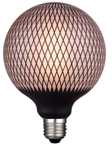 Bioledex Z610-432 Pendelleuchte Metall Schwarz schwenkbar + LIMA LED Lampe E27 G125 4W 270lm warmweiss