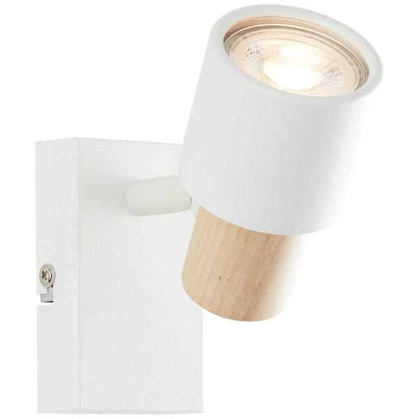Brilliant Pini Wandspot GU10 Weiß Holz Hell FSC® 10145/75