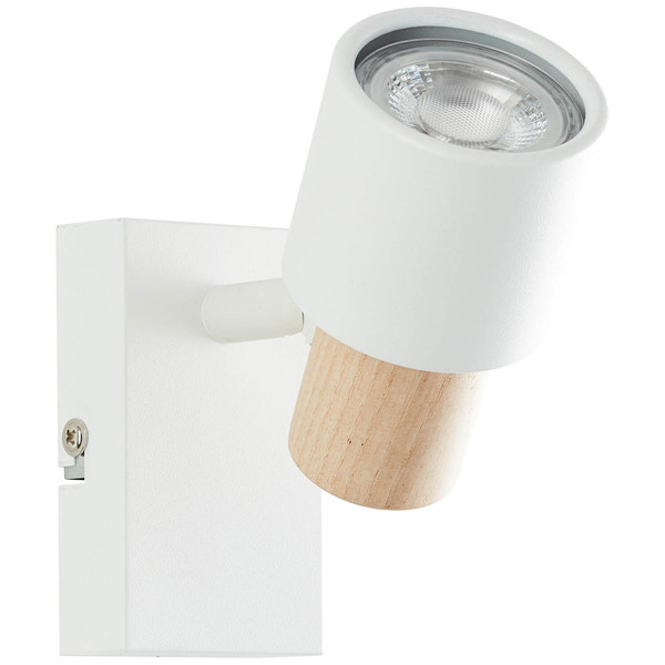 Brilliant Pini Wandspot GU10 Weiß Holz Hell FSC® 10145/75