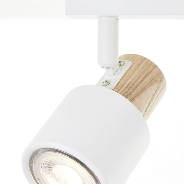 Brilliant Pini Spotbalken, 2-flammig GU10 Weiß Holz Hell FSC® 10146/75