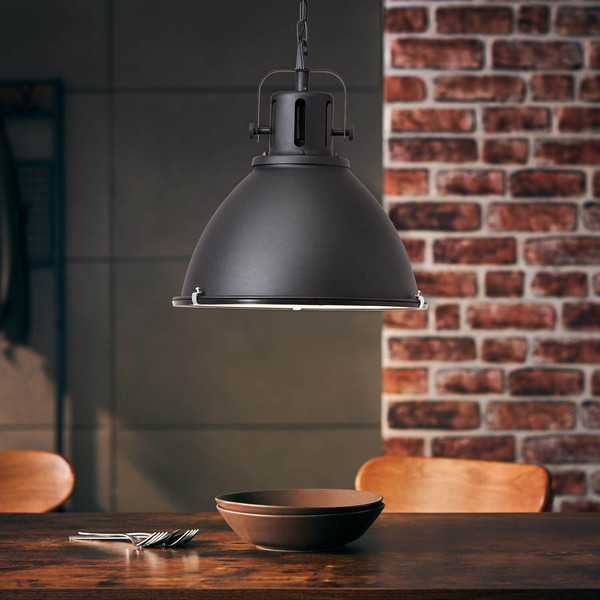 Brilliant Jesper Pendelleuchte 47cm E27 Schwarz 23770/06