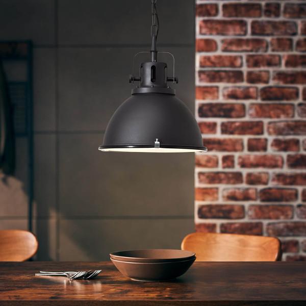 Brilliant Jesper Pendelleuchte 38cm E27 Schwarz 23772/06