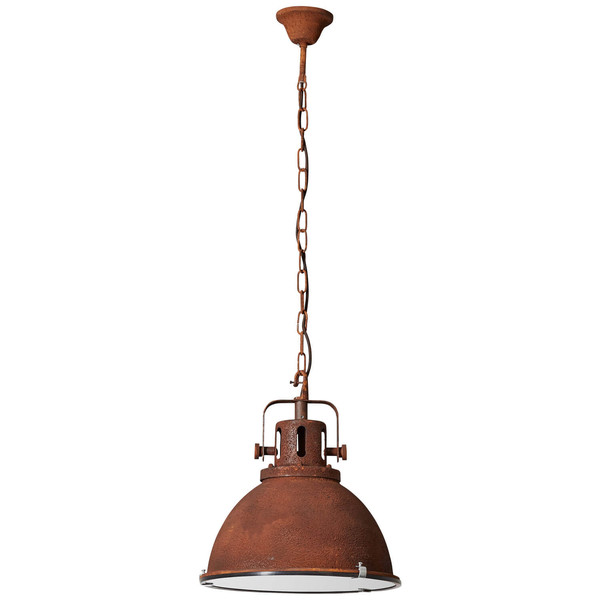 Brilliant Jesper Pendelleuchte 38cm (Glas) E27 Rost 23772/55