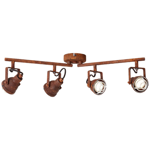 Brilliant Bente Spotrohr, 4-flammig, drehbar GU10 Rost 26332/60