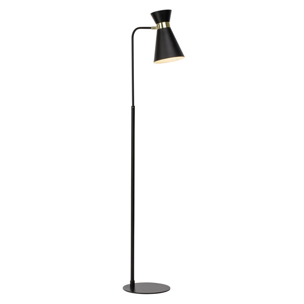 Brilliant Goldy Standleuchte, 1-flammig E27 Schwarz Matt Gold 64458/86