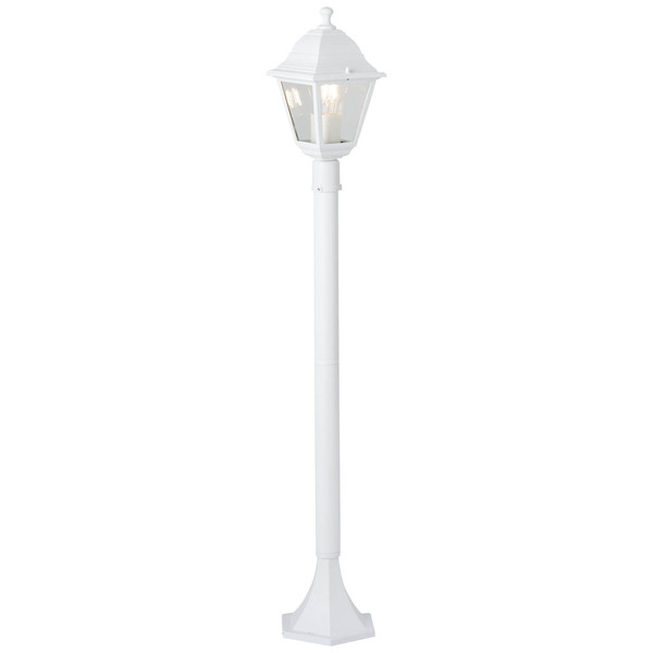 Brilliant Nissie Außenstandleuchte 100cm E27 IP44 Weiß 90994A05