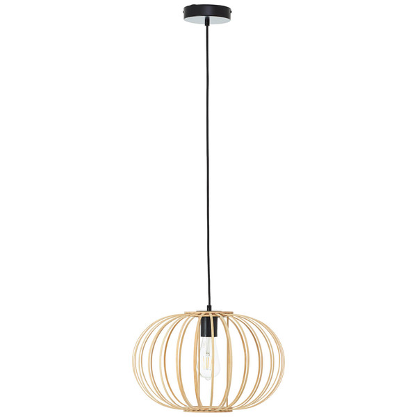 Brilliant Enca Pendelleuchte 40cm E27 Natur Schwarz 92860/09