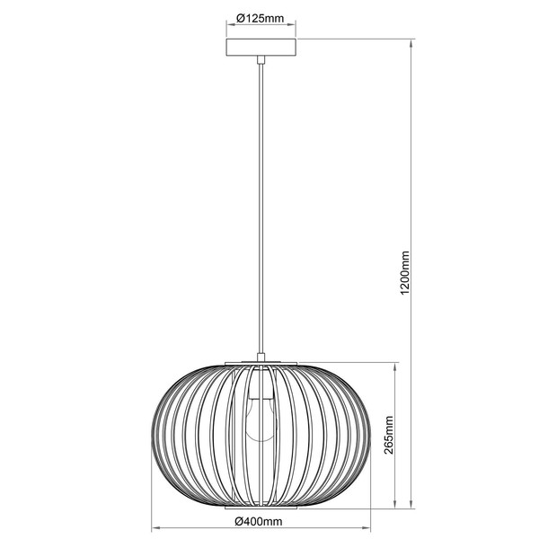 Brilliant Enca Pendelleuchte 40cm E27 Natur Schwarz 92860/09