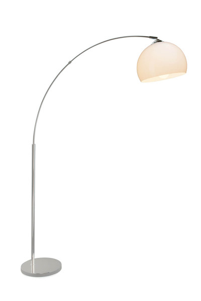 Brilliant Vessa Bogenstandleuchte 1,7m E27 Chrom Weiß 92940/75