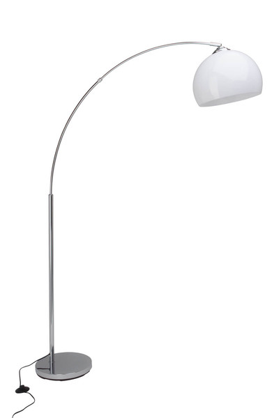 Brilliant Vessa Bogenstandleuchte 1,7m E27 Chrom Weiß 92940/75