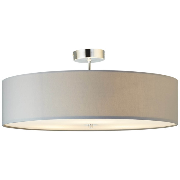Brilliant Andria Deckenleuchte 60cm E27 Chrom Hellgrau 93522/22