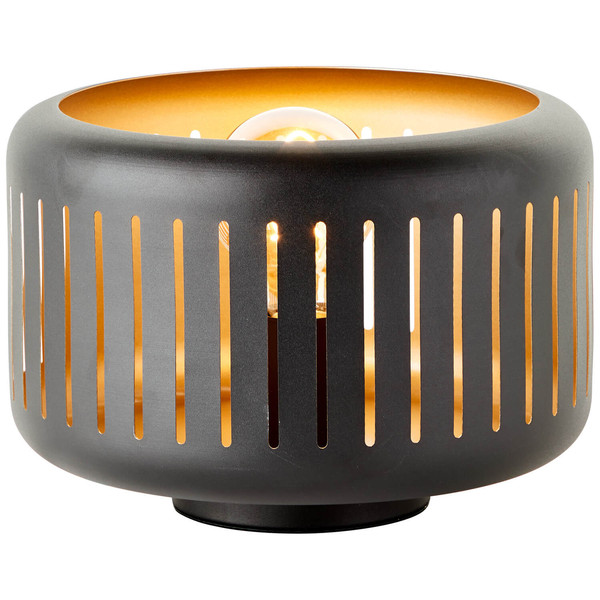 Brilliant Tyas Tischleuchte 27cm E27 Schwarz Gold 94520/86