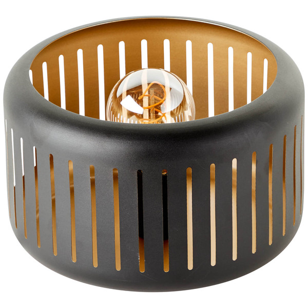 Brilliant Tyas Tischleuchte 27cm E27 Schwarz Gold 94520/86