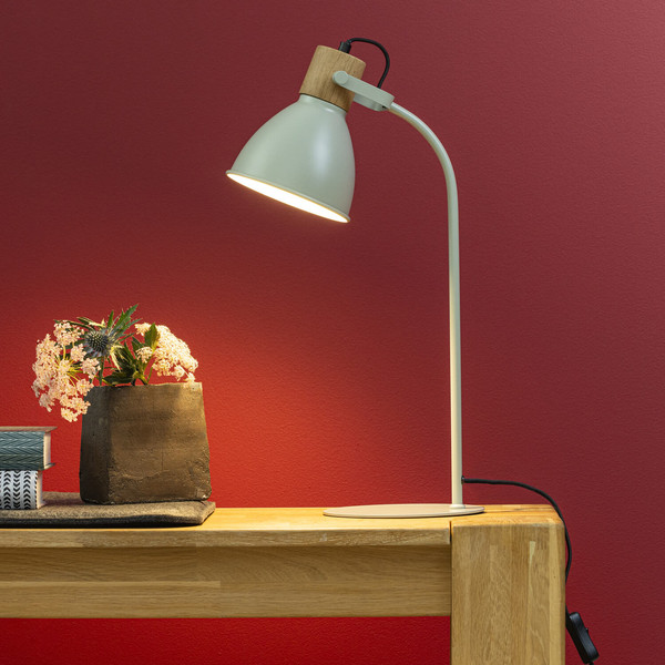 Brilliant Erena Tischleuchte 52cm E27 Hellgrün FSC® 94555/63