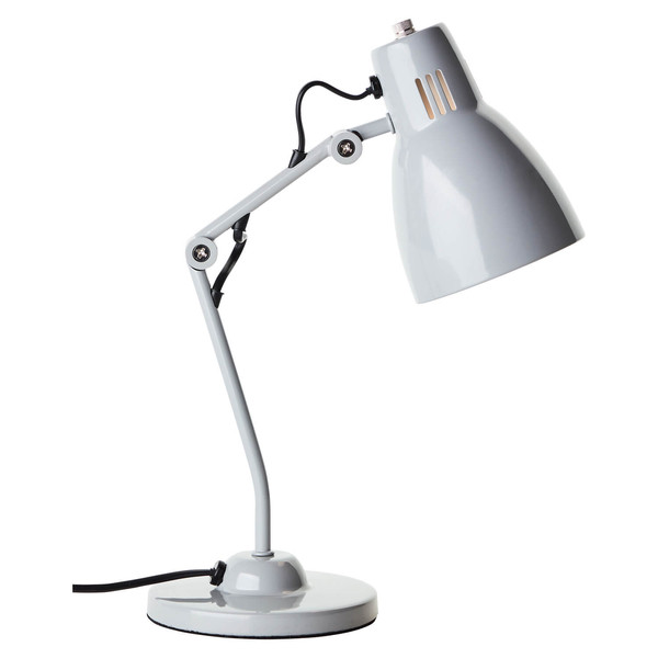 Brilliant Schreibtischleuchte Bailie schwenkbar E14 Grau Metall 38cm 94591/22