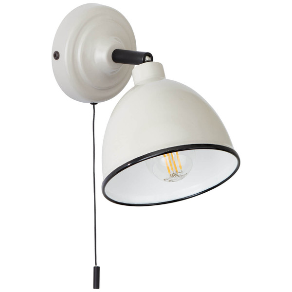 Brilliant Telio Wandleuchte mit Zugschalter E14 Grau Taupe 97002/22