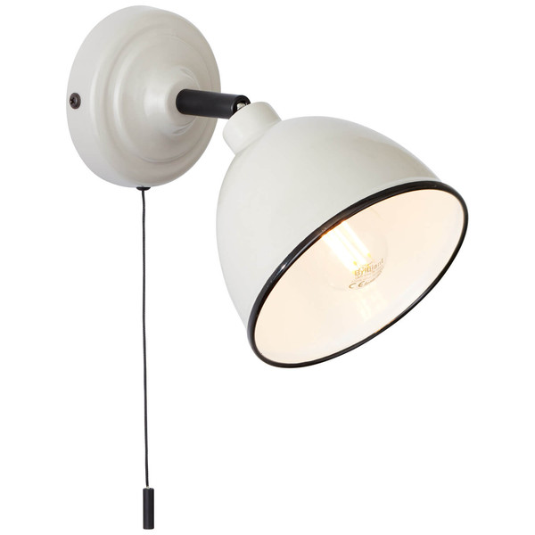 Brilliant Telio Wandleuchte mit Zugschalter E14 Grau Taupe 97002/22
