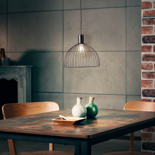 Brilliant Blacky Pendelleuchte 30cm E27 Schwarz Matt 99391/06