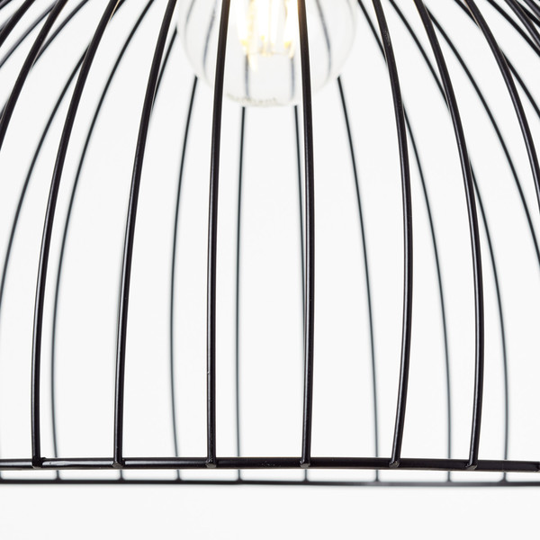 Brilliant Blacky Pendelleuchte 30cm E27 Schwarz Matt 99391/06
