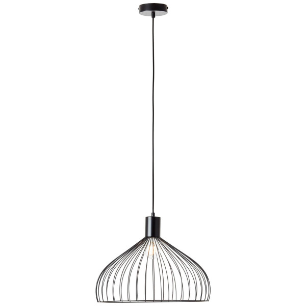 Brilliant Blacky Pendelleuchte 40cm E27 Schwarz Matt 99392/06