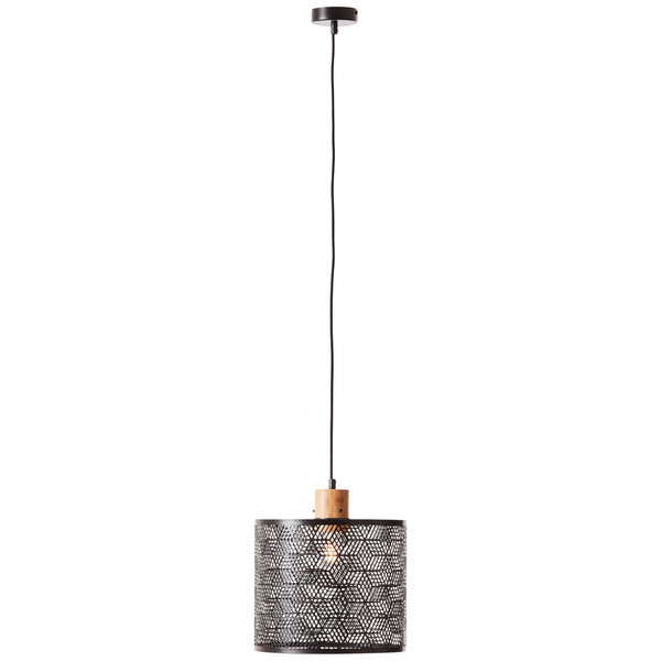 Brilliant Santy Pendelleuchte E27 Schwarz Natur 99395/76