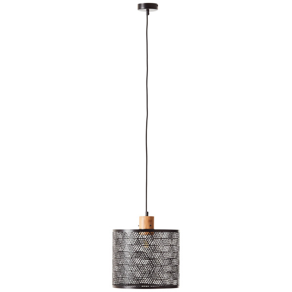 Brilliant Santy Pendelleuchte E27 Schwarz Natur 99395/76