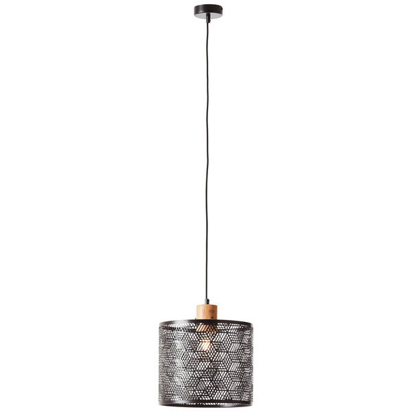 Brilliant Santy Pendelleuchte E27 Schwarz Natur 99395/76